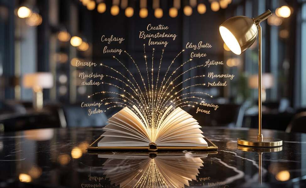 Open book with creative ideas - Event Management Course Mumbai