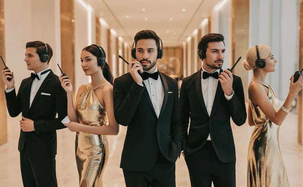 Event crew with radios - Best Event Management Institute in Mumbai