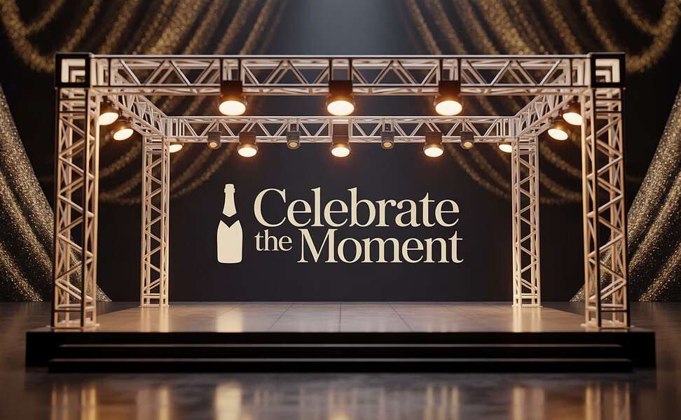 Event stage setup with lights - Best Event Management Institute in Mumbai